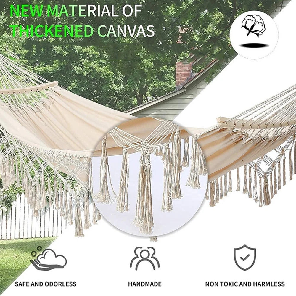Double Macrame Hammock Swing Bed C1885