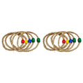 Natural Rope Ring Toss Game Toy Wooden Educational Playthings N241617