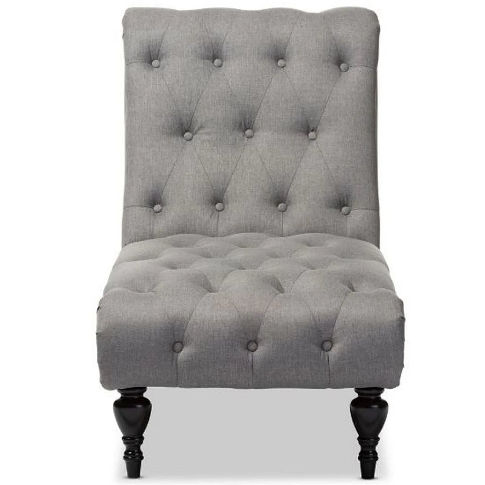 Tufted Chaise Lounge in Gray and Black M430533