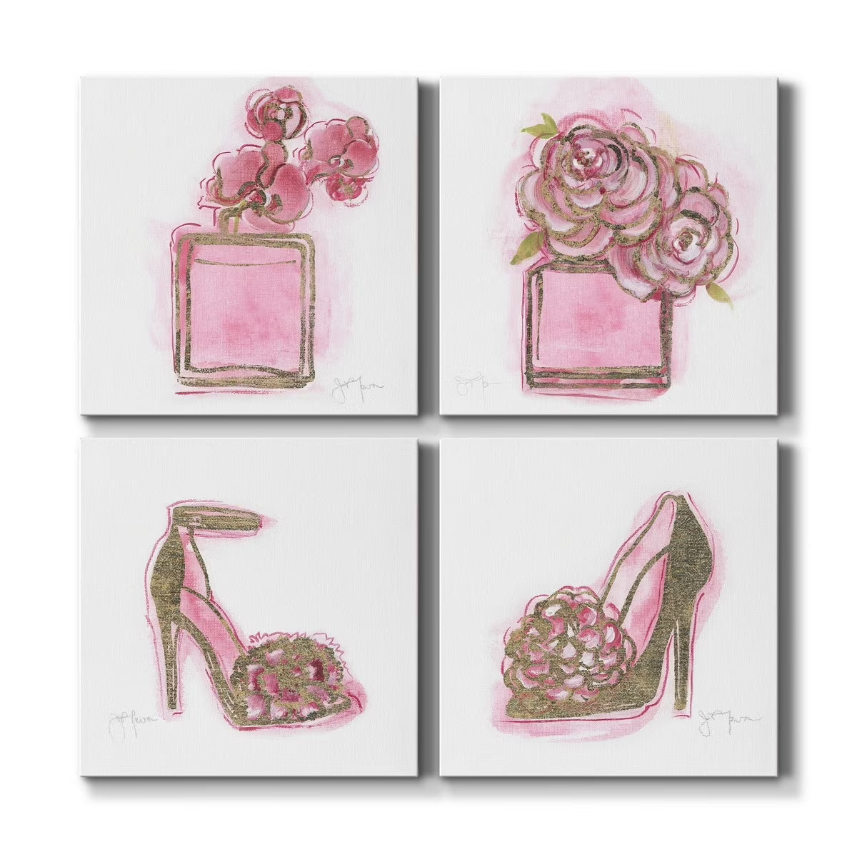 Golden Perfume Gallery Wrapped Canvas 10X10 J77078