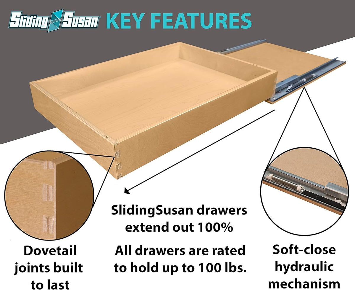 Pull Out Cabinet Organizer with Soft Close Dovetail Shelves Z841