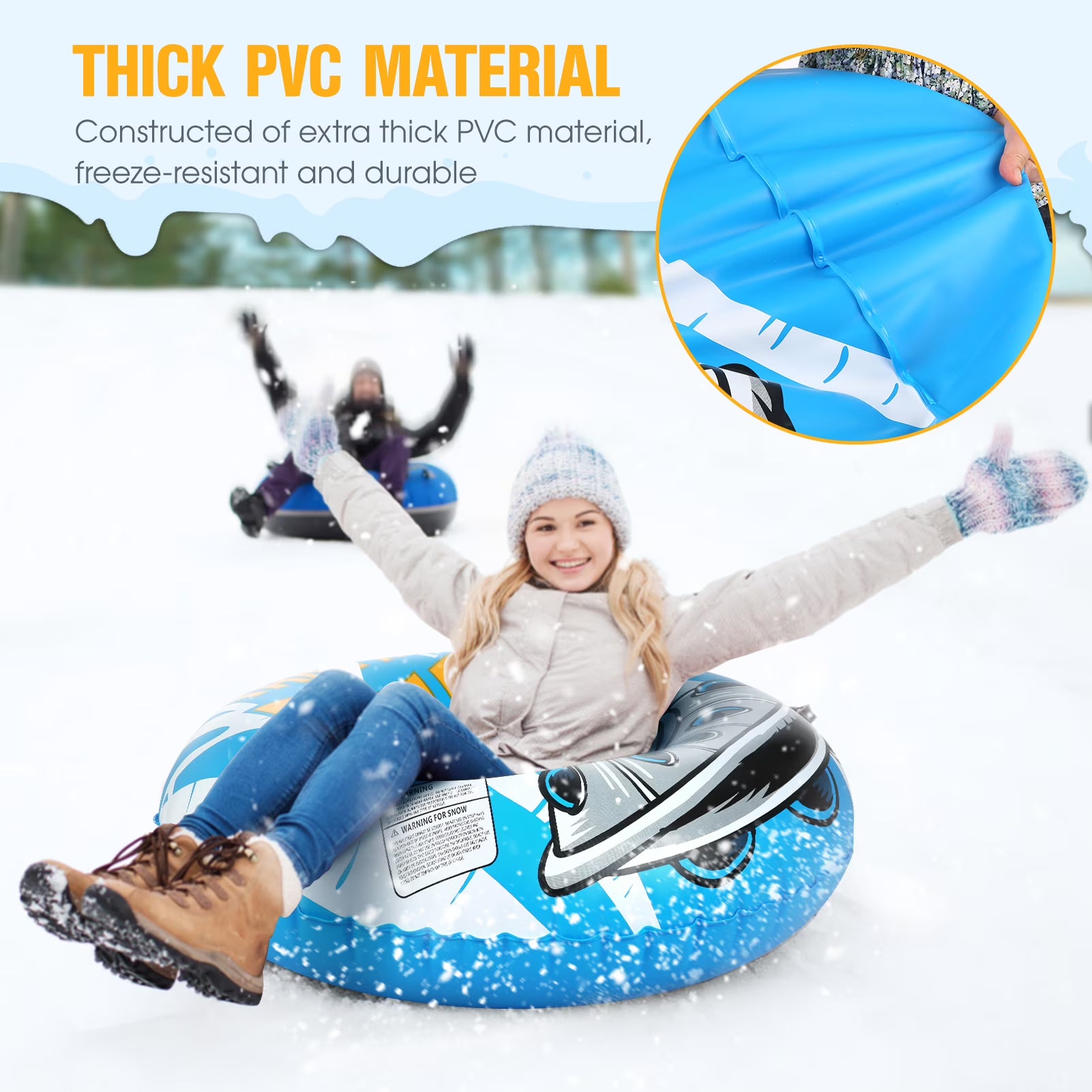47 Inch Inflatable Snow Tube Sled R188