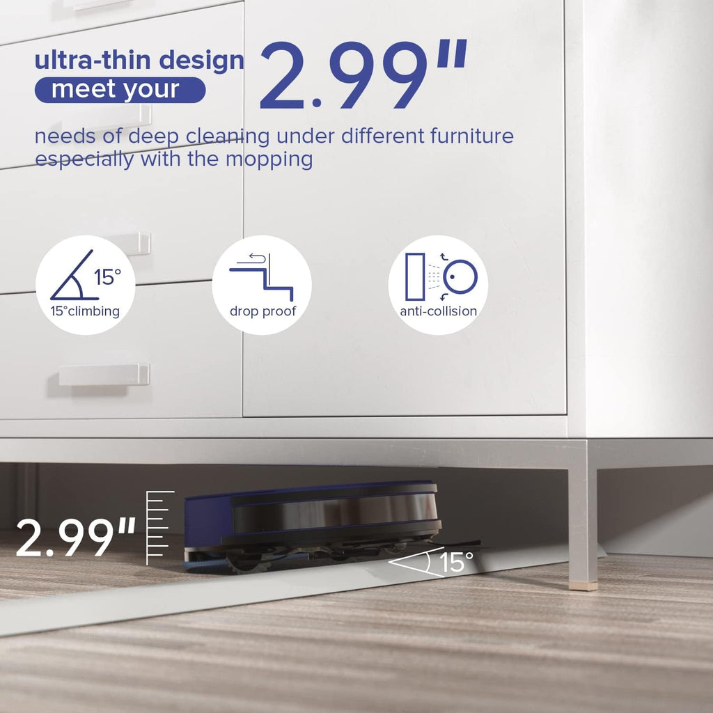 Robot Vacuum with Self-Charging and 2000pa Suction V860