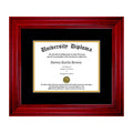 Single Diploma Frame with Double Matting for 9x22 x 7x22 Tall Diploma with Cherry 2x22 Frame X2905