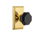 Polished Brass Black Door Knob Z51618