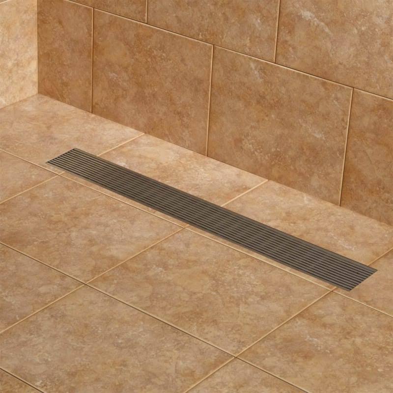 Brushed Stainless Steel Linear Shower Drain E48258