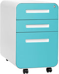 3-Drawer Mobile File Cabinet Dark Grey L299