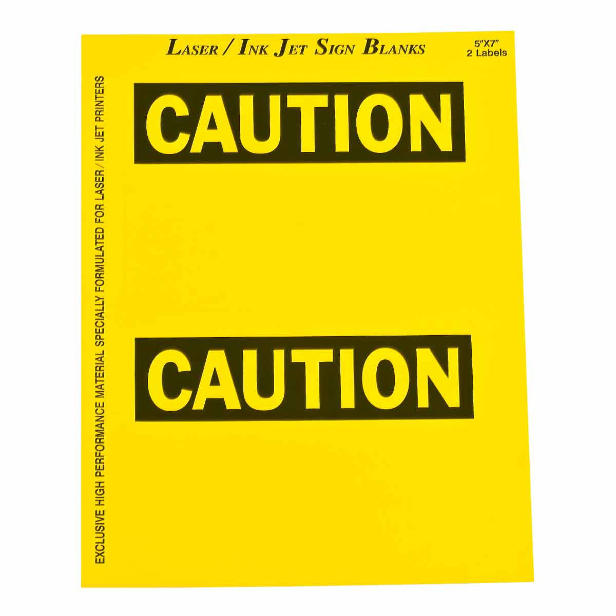 Polyester Caution Sign and Label Blanks T825