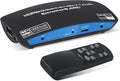 4K@60Hz HDMI Switch 4x1 with 7.1 Audio Extractor, 4 Port HDMI2.0b Switch Box with Remote, Pack of 2 F543