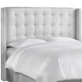 Premier White Nail Button Tufted Wingback Headboard Q6916