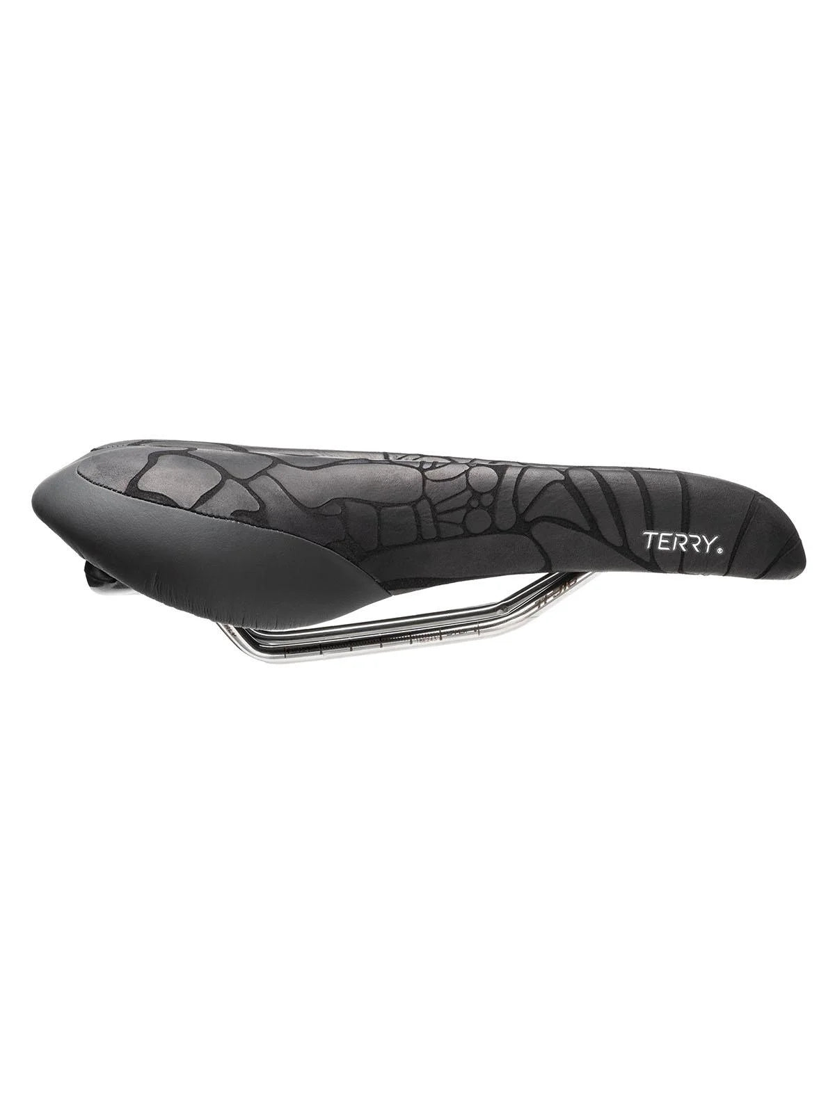 Black Textured Leather Bike Saddle V659