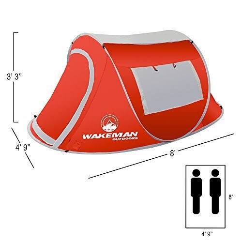 Pop-Up 2 Person Water Resistant Barrel Style Tent with Rain Fly and Carry Bag H70541
