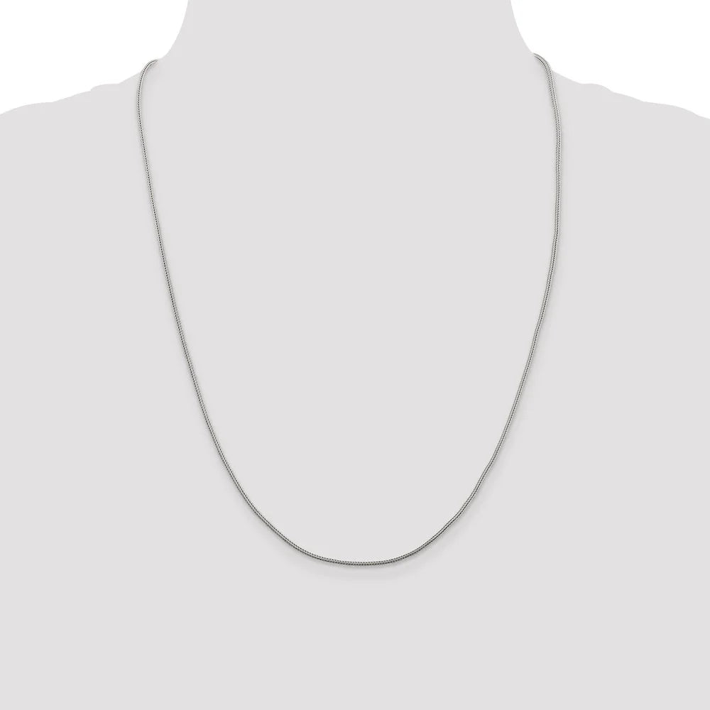 Sterling Silver Initial R Heart Necklace - 24 Inch W353