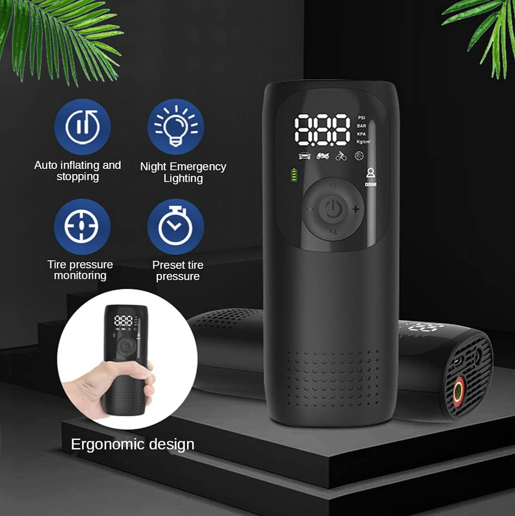 150PSI Portable Air Compressor Tire Inflator Rechargeable Digital Pump Pack of 2 J751