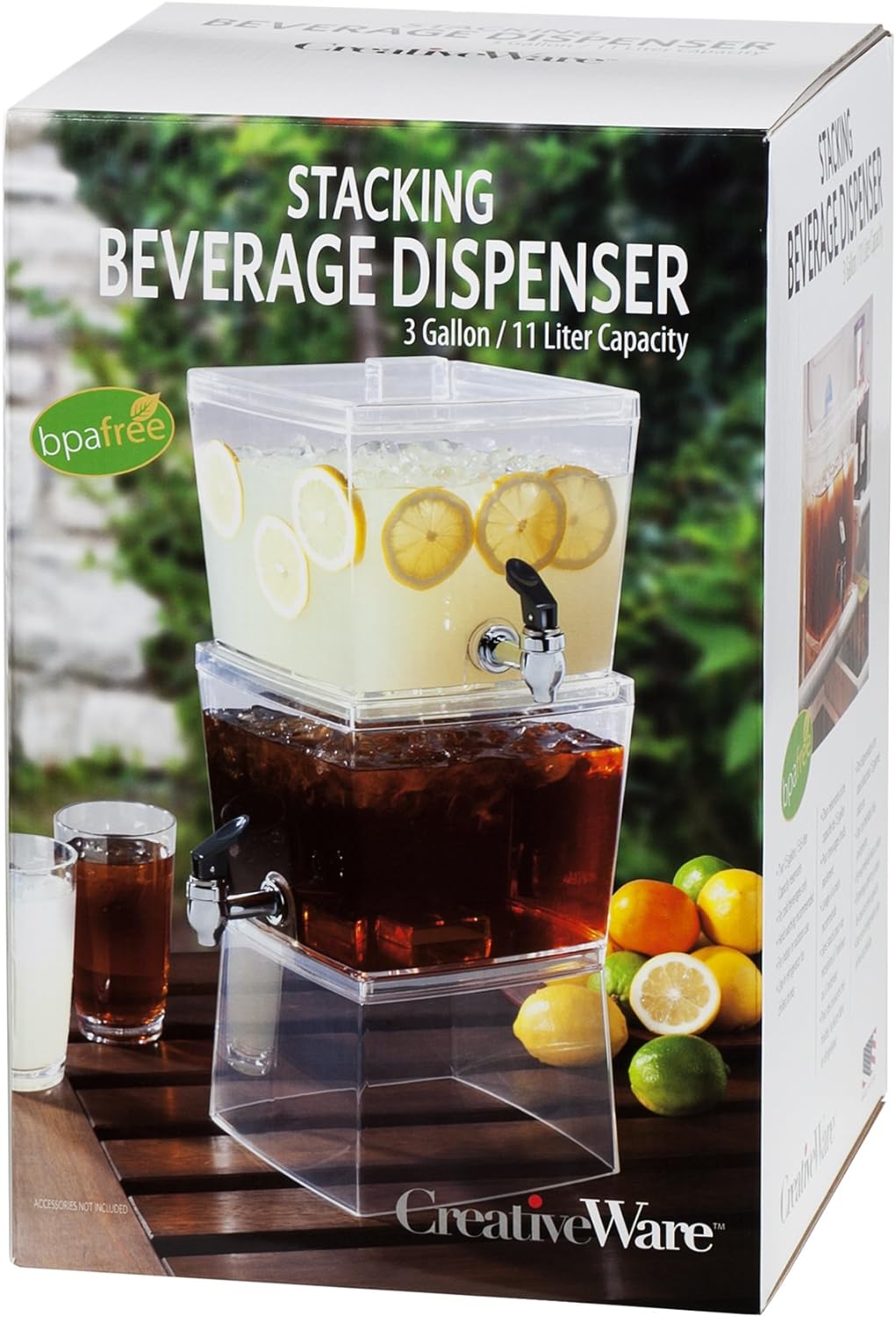 Clear Stacking Beverage Dispenser, 2 Units I829