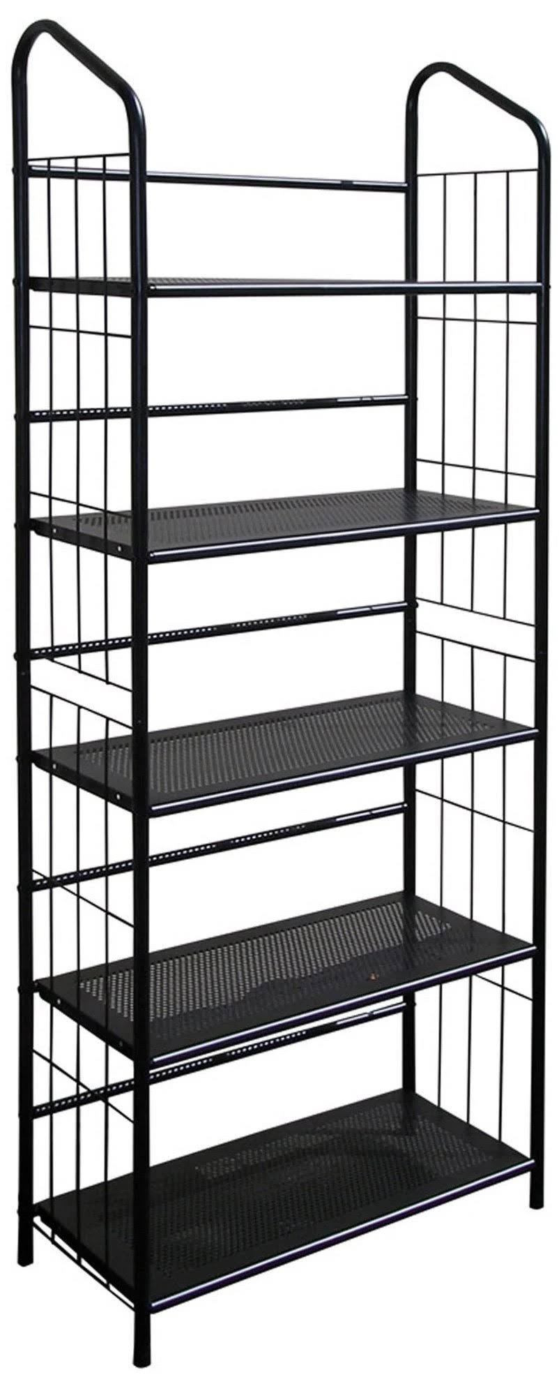 Black 5 Tier Metal Book Shelf W6123