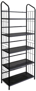 Black 5 Tier Metal Book Shelf W6123