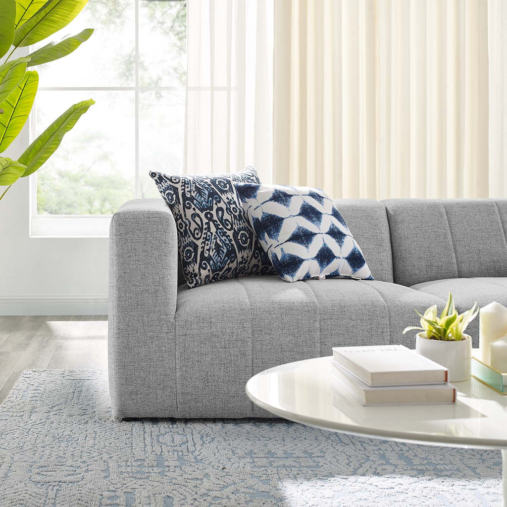 Light Grey Fabric Loveseat Sofa U6351