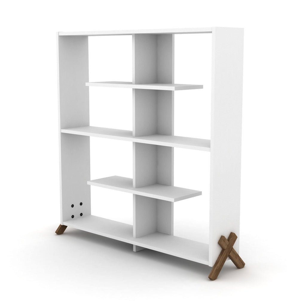 White Bookcase D982
