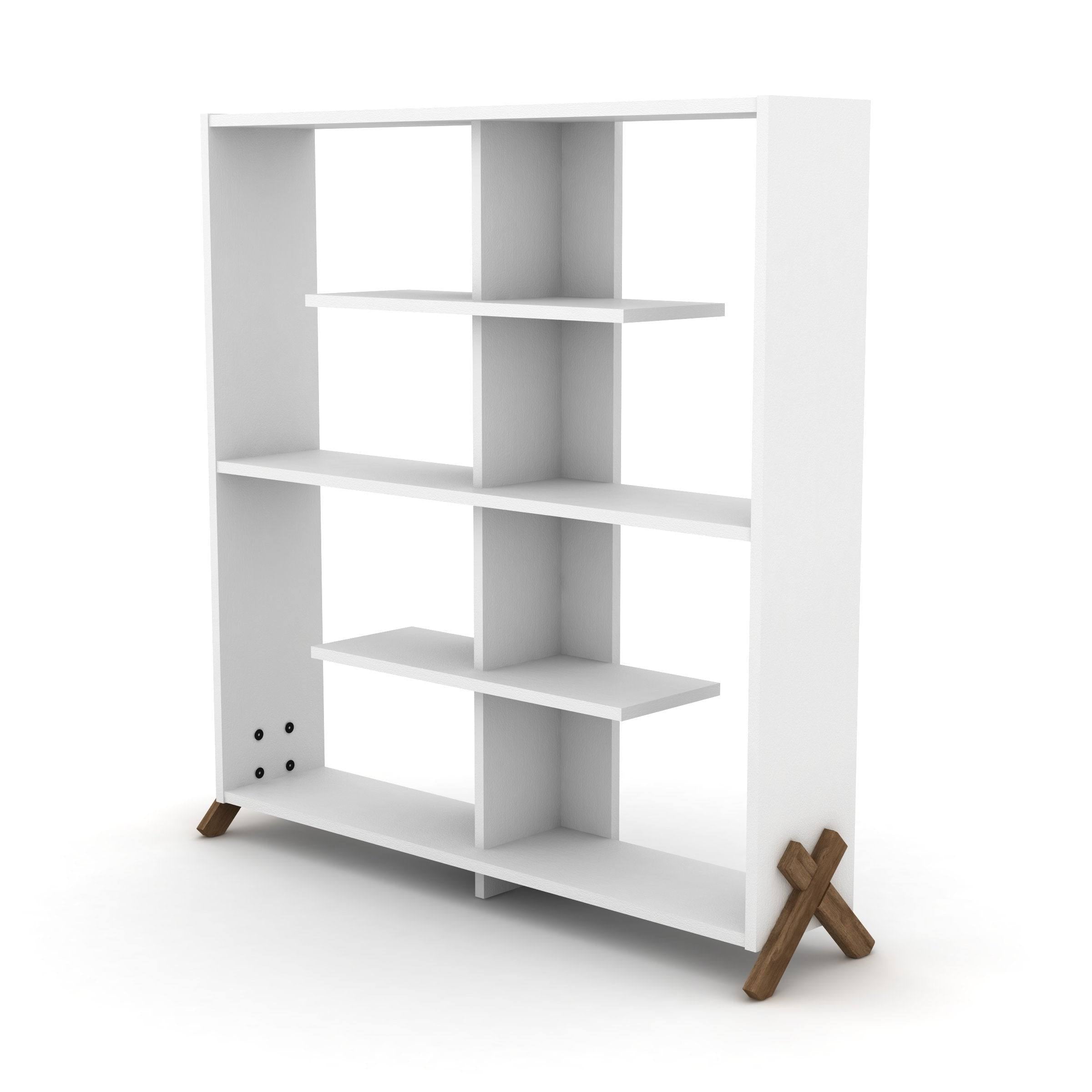 White Bookcase D982