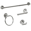Satin Nickel 4-Piece Bathroom Accessory Kit E20634
