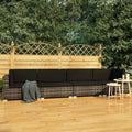 4 Piece Poly Rattan Patio Sofa Set with Cushions Gray Y344473