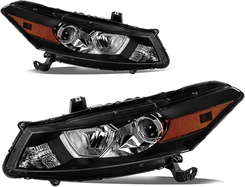 Headlight Assembly Replacement for 2008 to 2012 Honda Accord 2-Door Coupe Chrome Housing Q28120