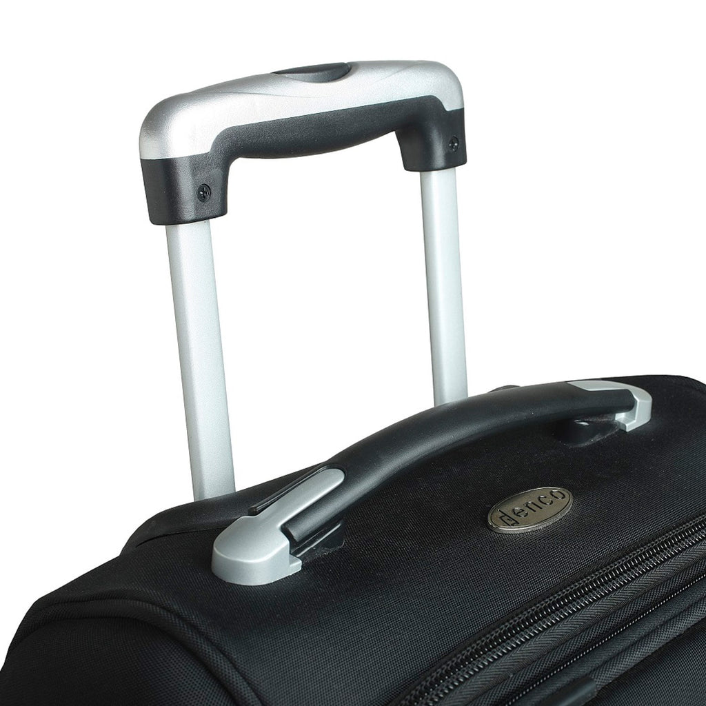 Black Softside Rolling Carry-On Suitcase F1613