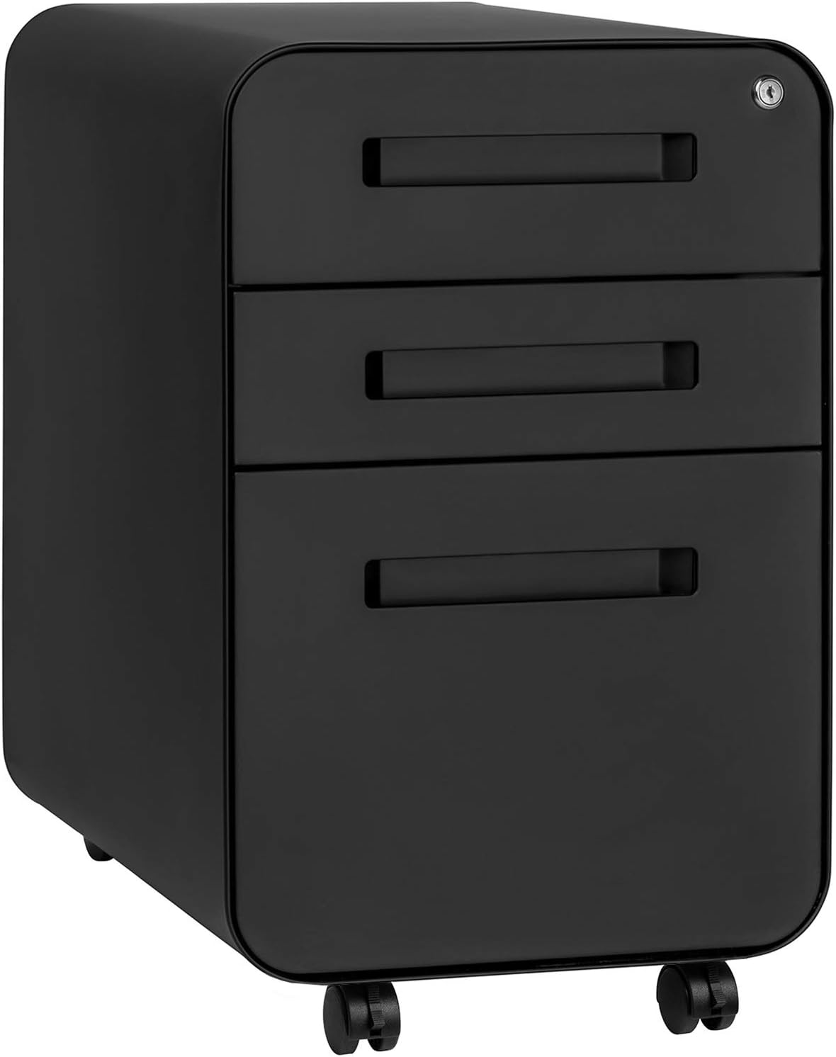 3-Drawer Mobile File Cabinet Dark Grey L299