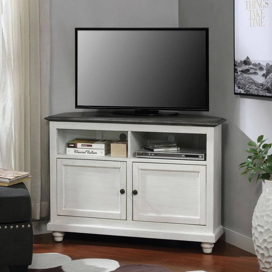 White Antique Gray TV Stand Z7012