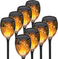 8Pack Solar Torch Lights with Flickering Flame V4489
