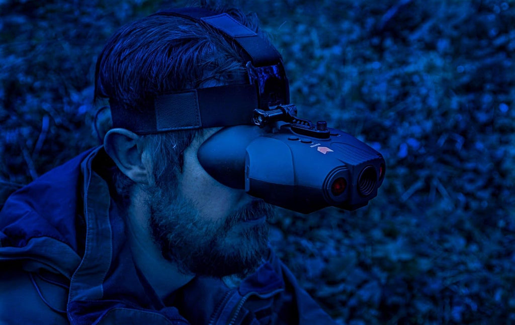 Night Vision Goggles Digital Infrared 1x Magnification 75yd Range Rechargeable Battery A6661