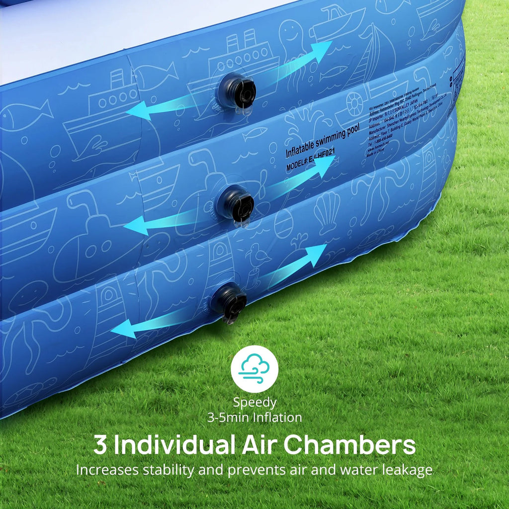 92"x56"x20" Rectangular Inflatable Pool V479532