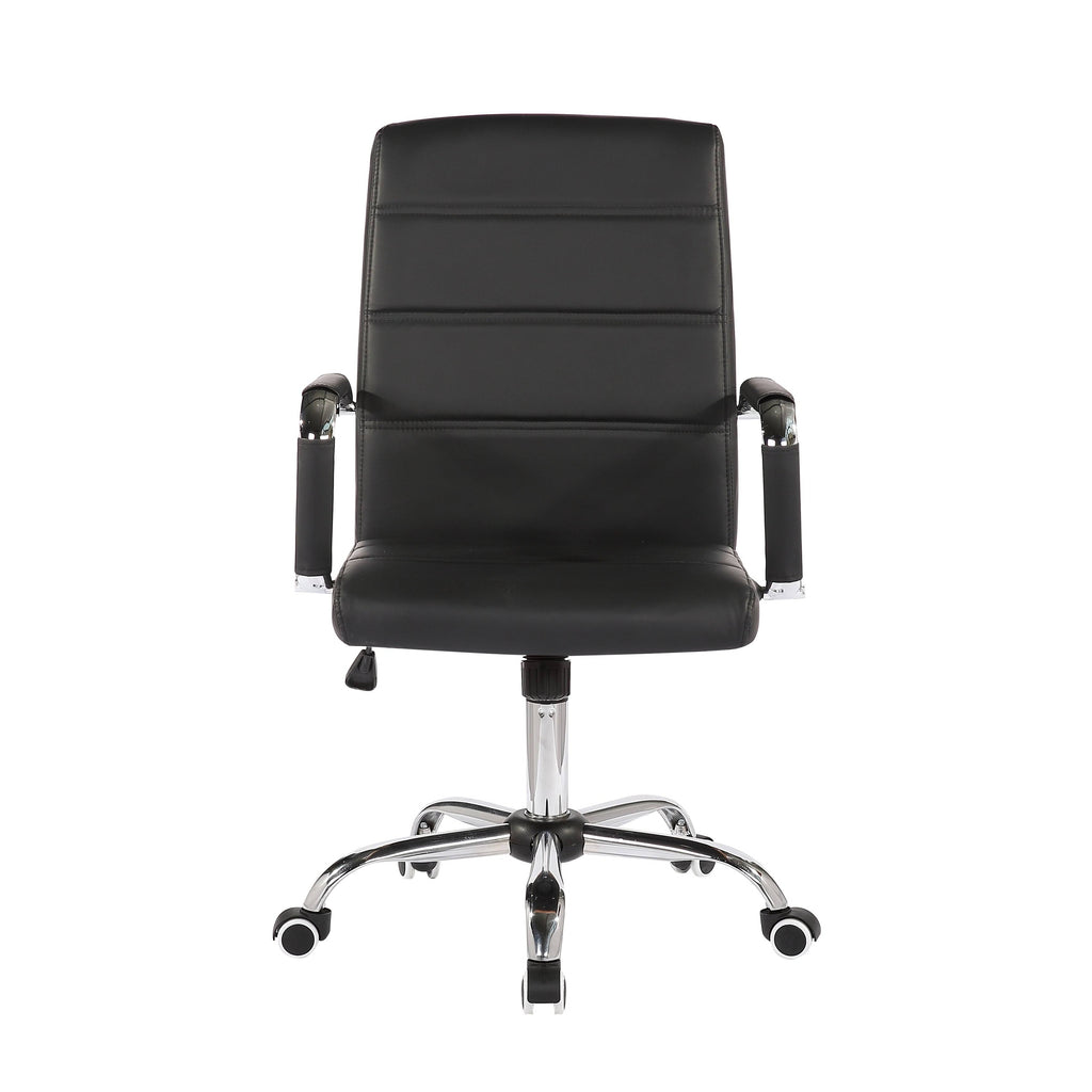 White PU Leather Swivel Office Chair D36406