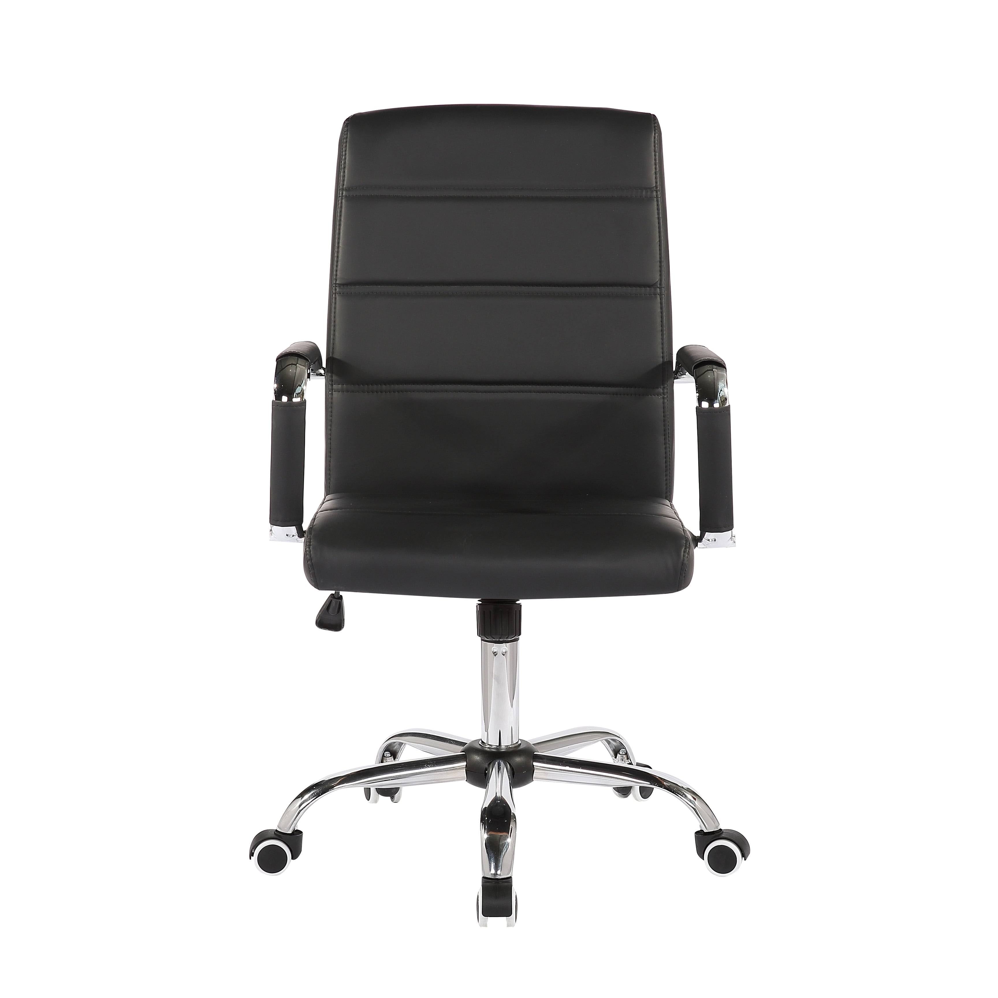 White PU Leather Swivel Office Chair D36406
