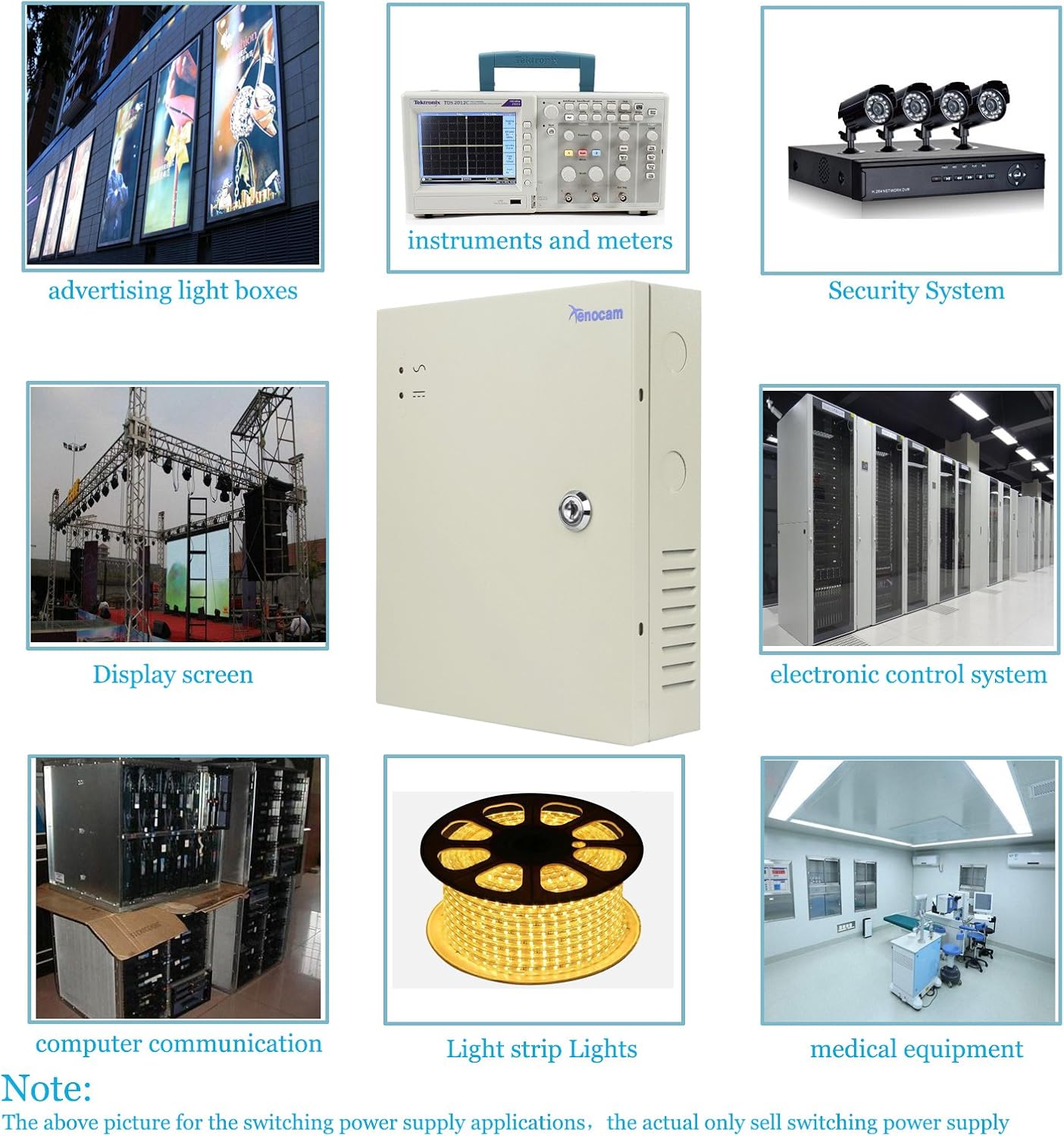 12V DC 10 Amp Distributed Power Supply Box for CCTV Cameras P5966