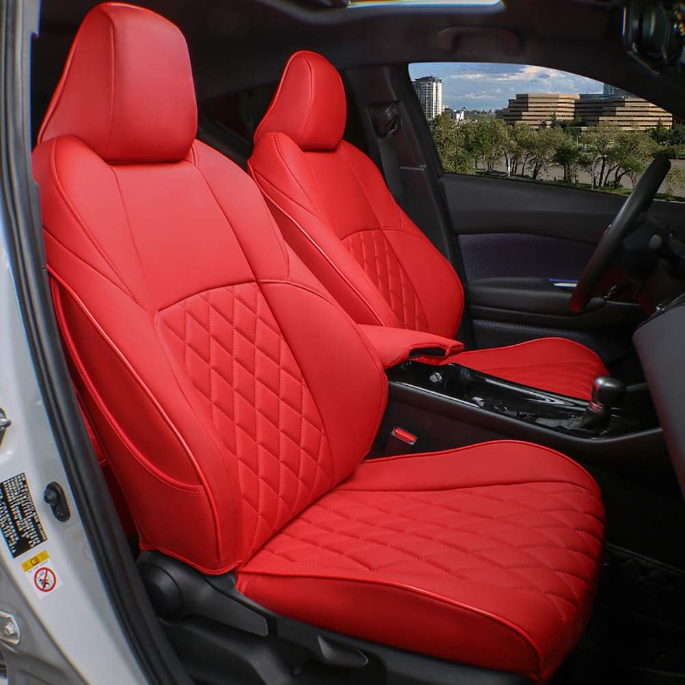 Full Set Car Seat Covers Leatherette Black B430202