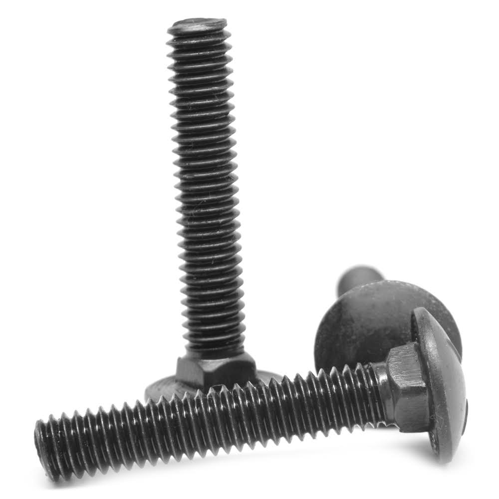 5/16x22-18 x 2 1/2x22 Coarse Thread Grade 5 Carriage Bolt Medium Carbon Steel Black Oxide Pk 100 I622