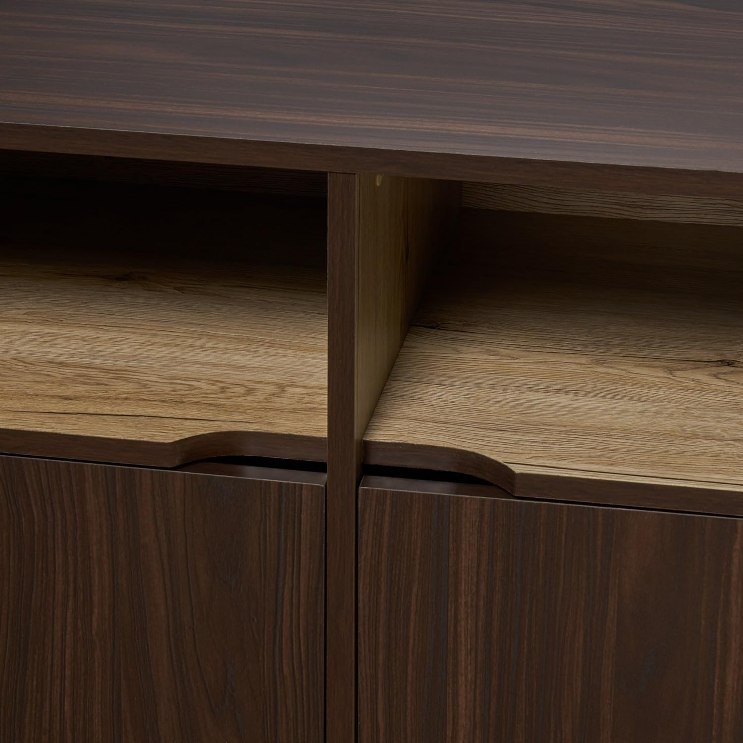 2-Shelf Faux Wood Cabinet, Walnut / Brown N3649