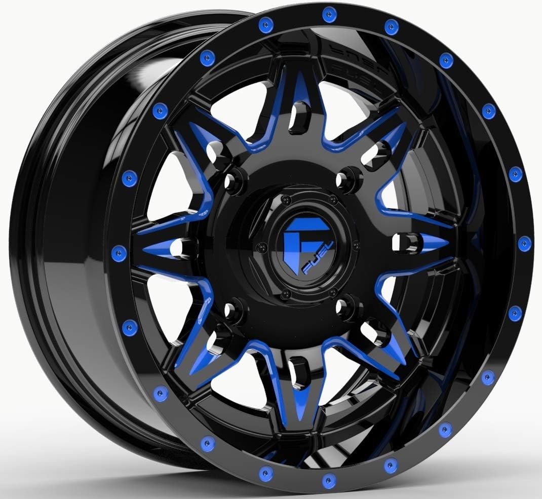Fuel Lethal Blue 14 Wheels 32 Carnivore Tires with Lug Kit A498410