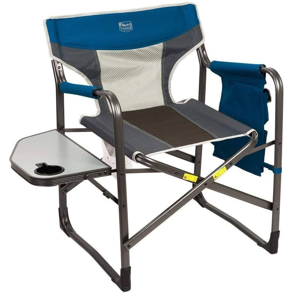 Portable Folding Directors Chair with Side Table (2 Pack) V991684