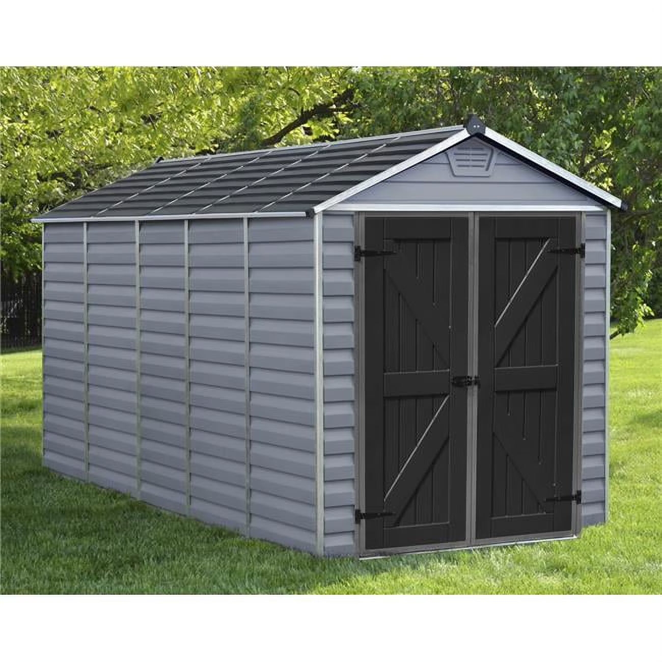6' x 12' Polycarbonate Aluminum Storage Shed M95885