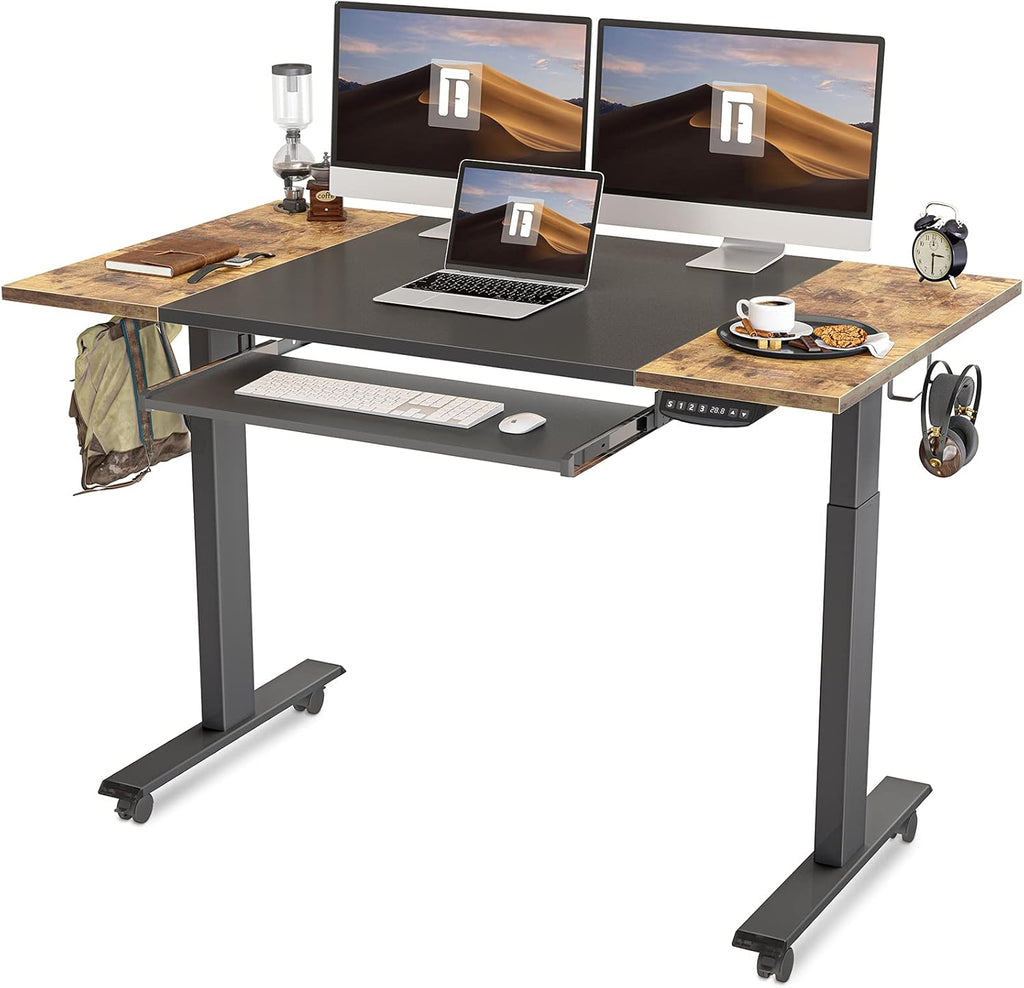 48 x 24 Inch Electric Standing Desk with Keyboard Tray J1027