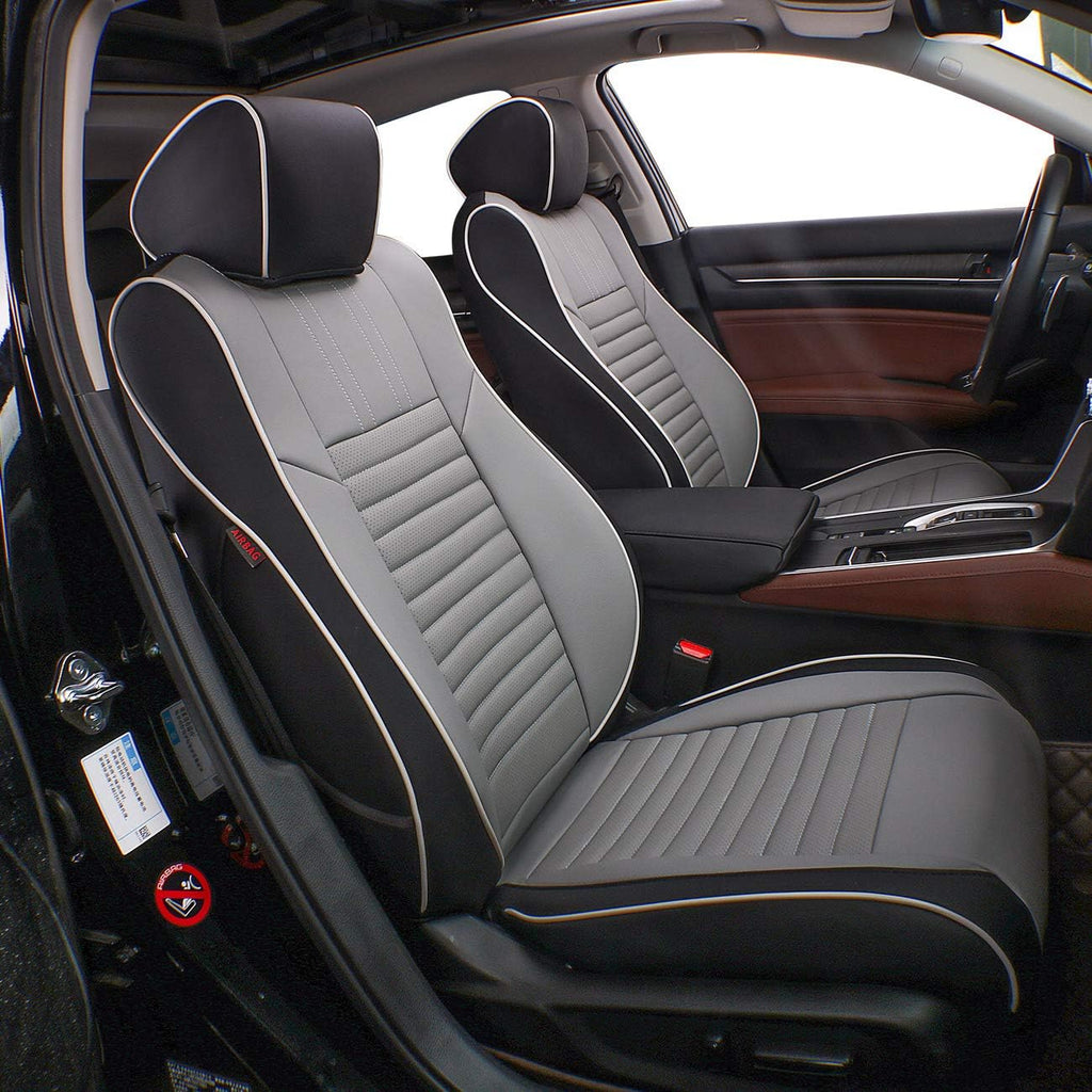 Full Set Car Seat Covers Leatherette Black B430202