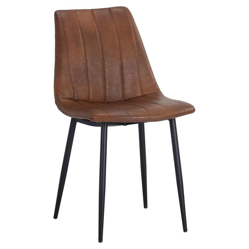 Black Faux Leather Dining Chair U727