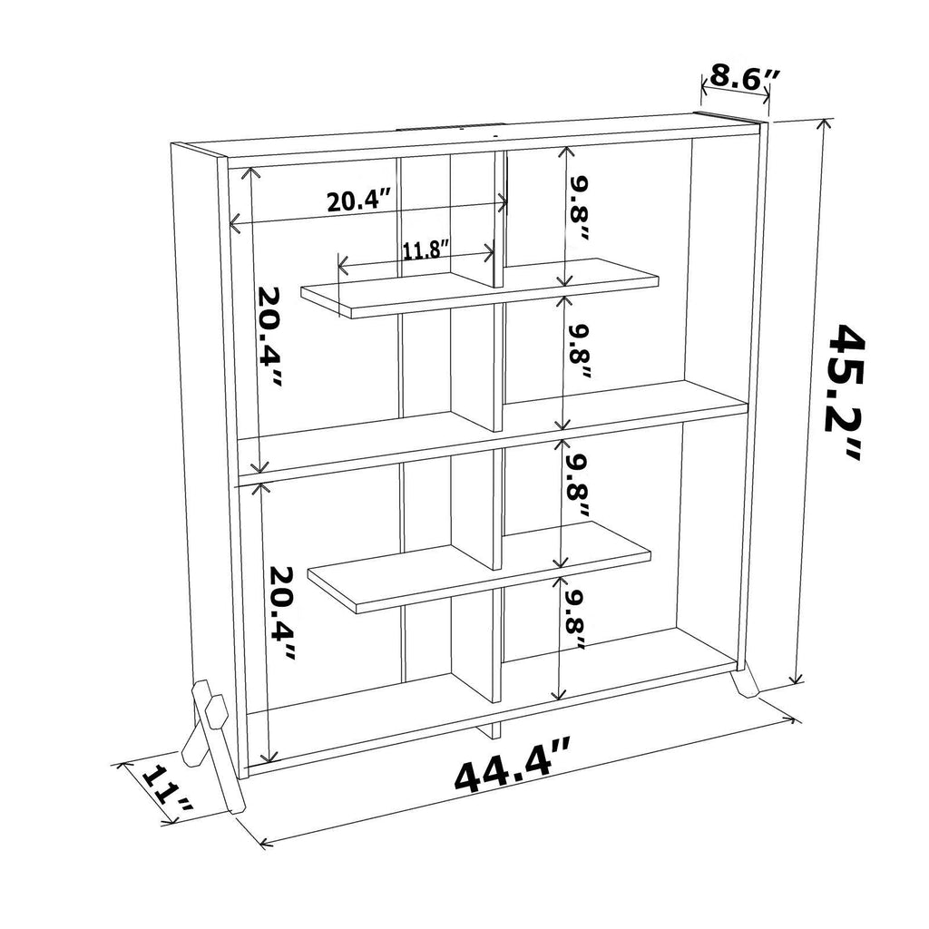 White Bookcase D982