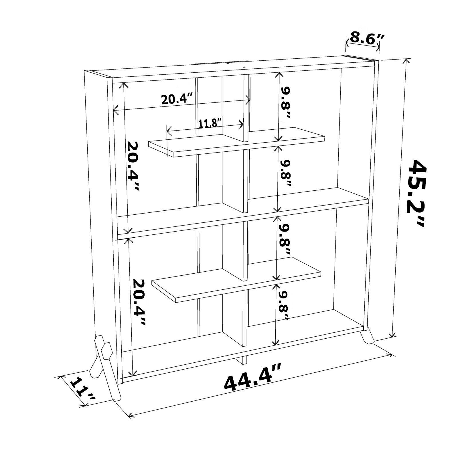 White Bookcase D982