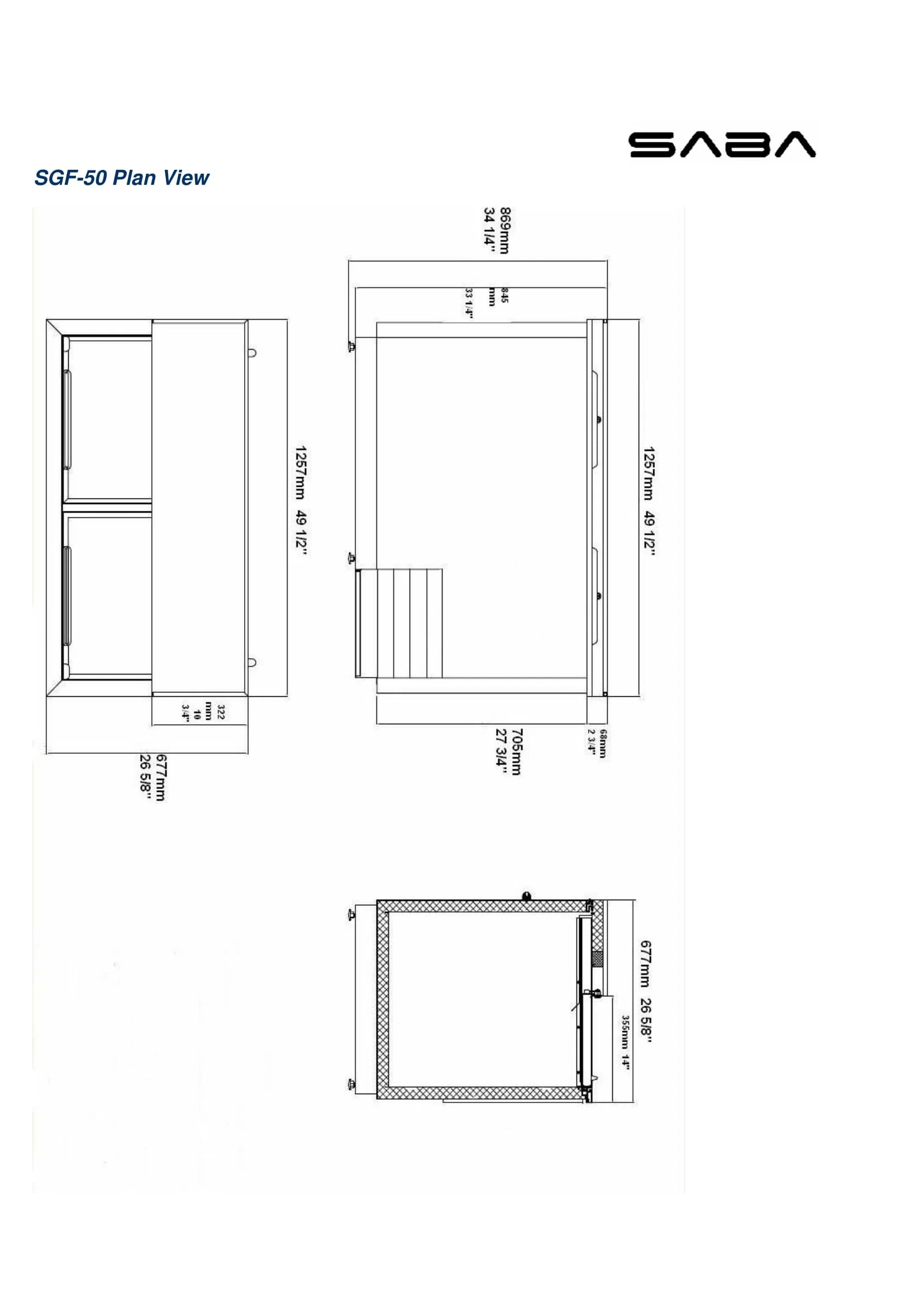 50" Glass Froster V835538