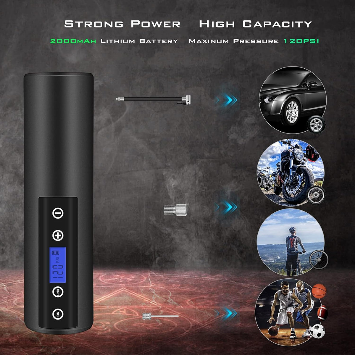 Portable Electric Air Compressor Tire Inflator O68815