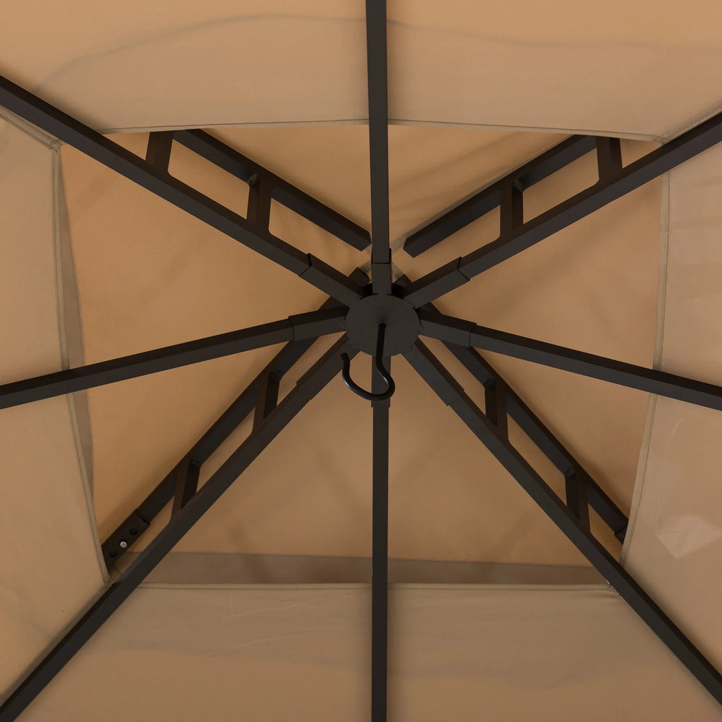 Steel Gazebo with 2-Tier Hip Roof J375598